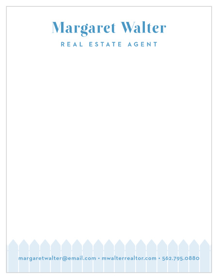 Our White Fence Business Stationery is a very easy and practical way for you to promote your business!