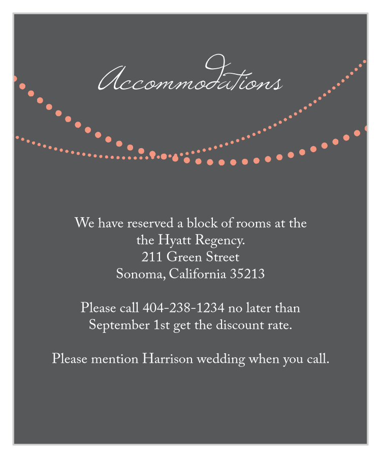 String Lights Accommodation Cards