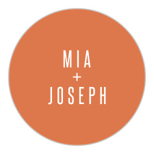 The design of our Bold Frame Wedding Stickers put the focus on you and your loved one.