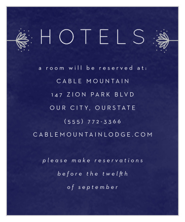 Our Classic Texture Accommodation Cards are a perfect way to treat your traveling guests to a memorable experience.