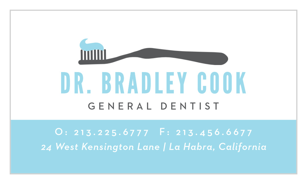Dental Toothbrush Business Cards