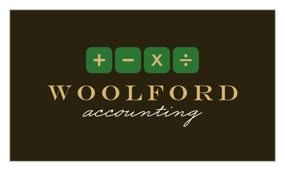 Accounting Symbols Business Cards