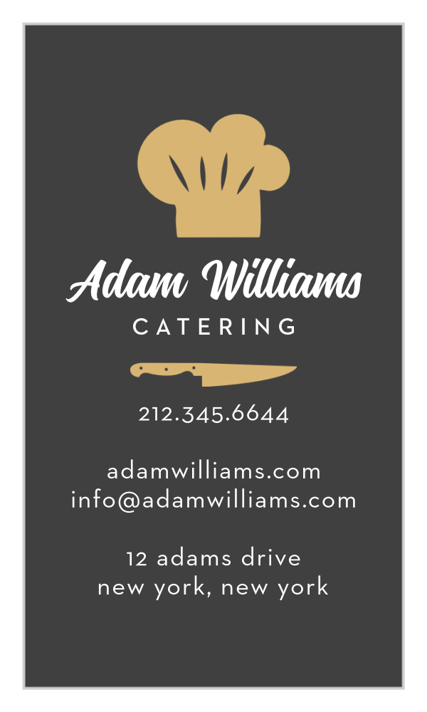 Catering Hat Business Cards