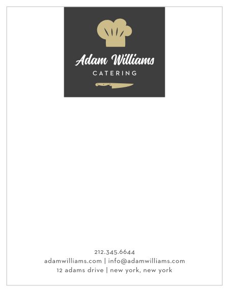 With our Catering Hat Business Stationery, your company will stand out in every correspondence.