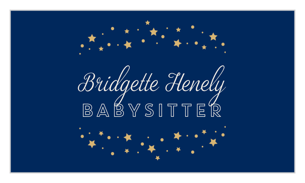 Starry Sitter Business Cards