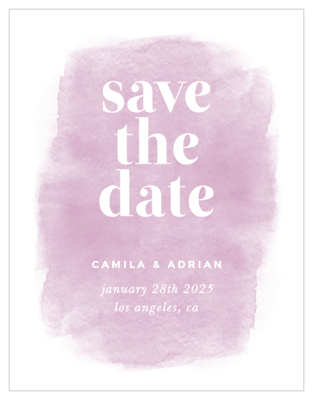 Make sure that your friends and family know about your special day with our Fresh Paint Save-the-Date Cards.
