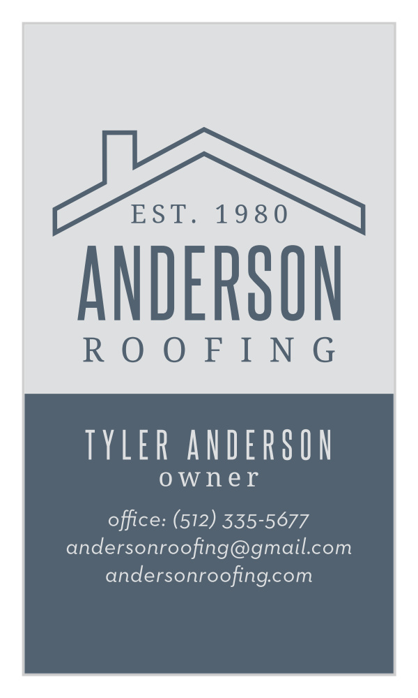 Roof Outline Business Cards