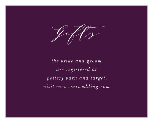 Our Grape Peonies Registry Cards feature a simple, minimalist design that you're going to love.