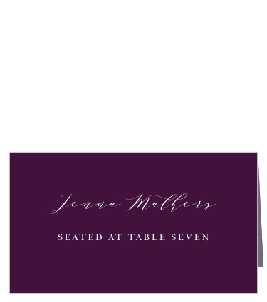 Our Grape Peonies Place Cards exemplify the beauty of minimalist design.