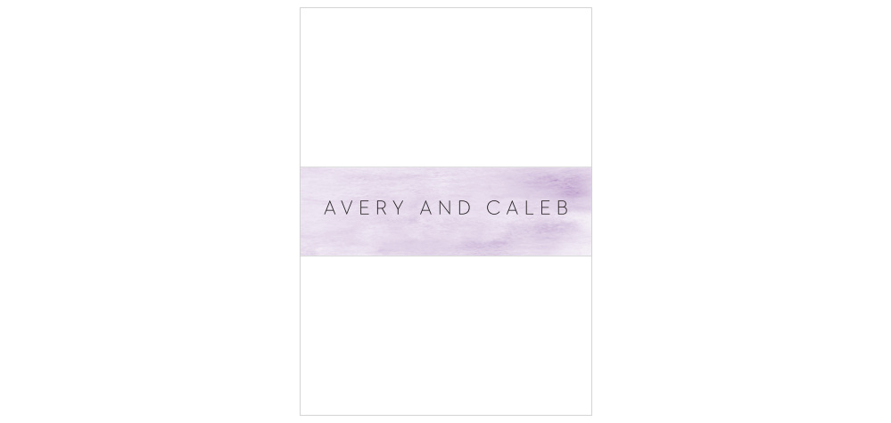 Simple Brushstroke Wedding Belly Bands