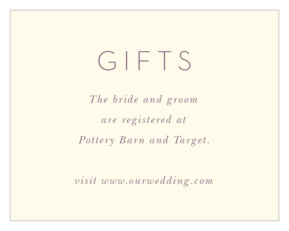 Gilded Wreath Registry Cards