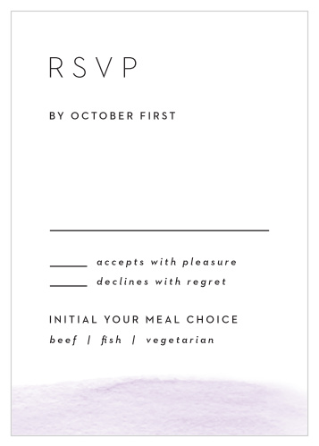 An effortless, modern design makes our Simple Brushstrokes Response Cards both beautiful and memorable.