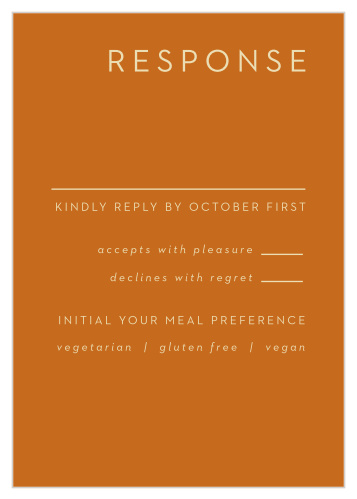 Your guests will appreciate the minimalist design of our Desert Dreams Response Cards.