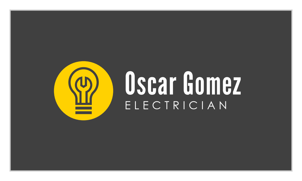 Electrician Bulb Business Cards