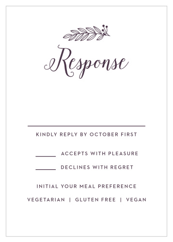 Our Wreath of Love Response Cards are simple and chic!