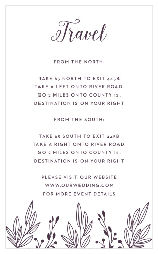 Ensure that no one gets lost on the way to your beautiful wedding venue by sending out your Wreath of Love Direction Cards!