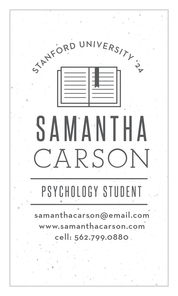 University Book Business Cards