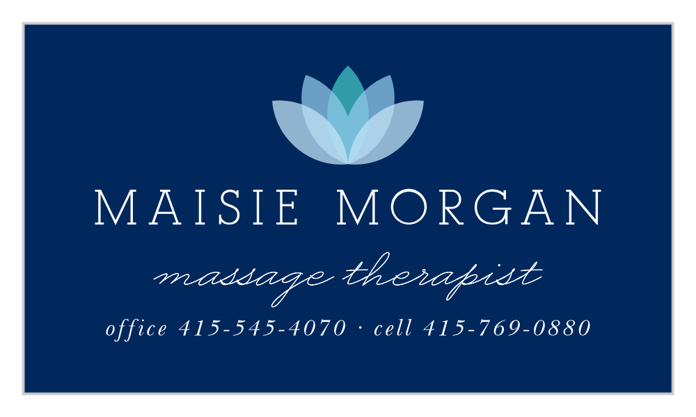 Lotus Massage Business Cards