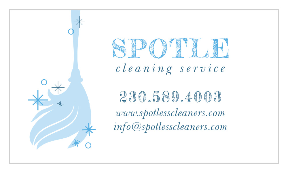 Spotless Cleaners Business Cards