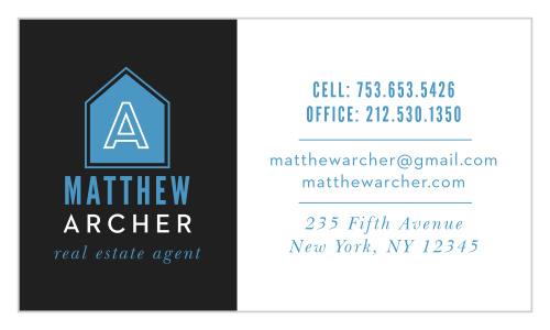 Represent your skillset and expertise with our Initialed Logo Business Cards.