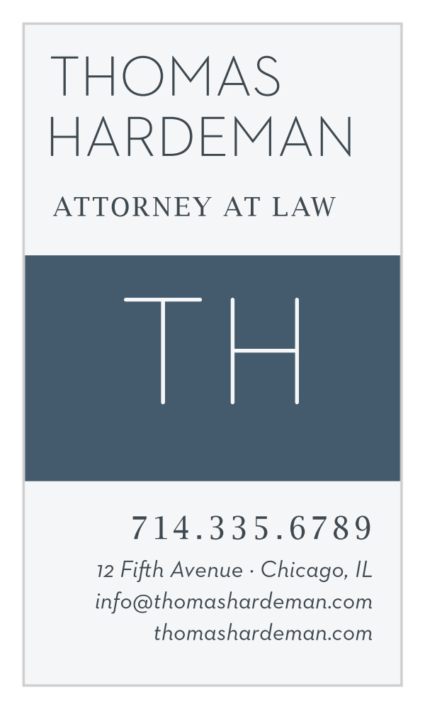 Monogram Attorney Business Cards