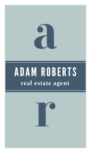 Represent you and your business in a professional style by utilizing our Stacked Initials Business Cards.