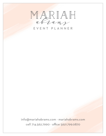 The delicate paint strokes in the corners give this Painter Planner Business Stationery a gentle and sophisticated look