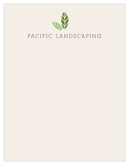 Our Simple Leaves Business Stationery allows you to write letters or notes all while you promote your business. 