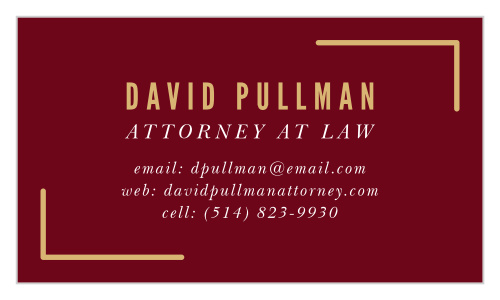 Boldly capture all of your business information on our Legal Framework Business Cards!