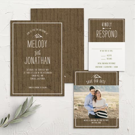 Rustic Union Wedding Invitations