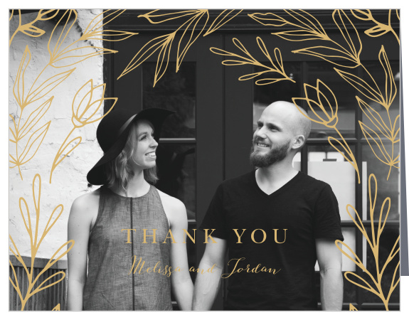 Show your gratitude with our elegant Foliage Arch Thank You Cards.