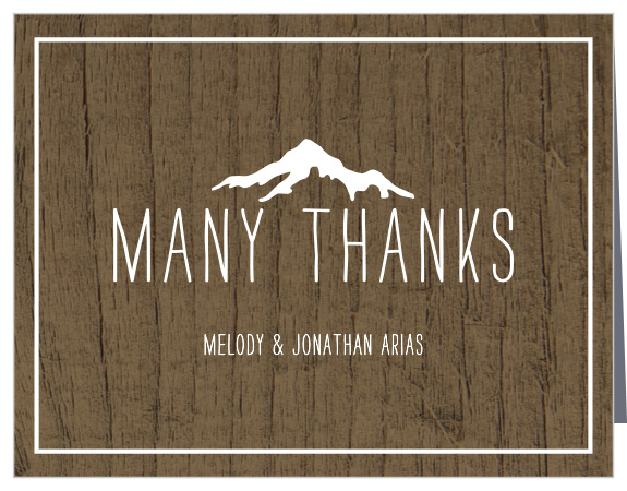 Pour the love and appreciation welling up in your soul out onto paper with our Rustic Union Wedding Thank You Cards.