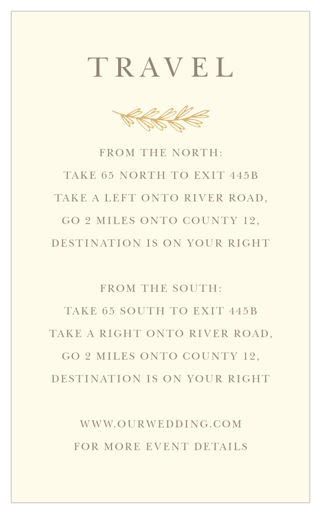 Foliage Arch Direction Cards