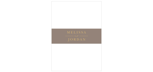 Wrap your wedding stationary our simple Foliage Arch Belly Band.