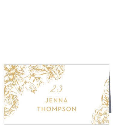 Golden Wildflowers Place Cards
