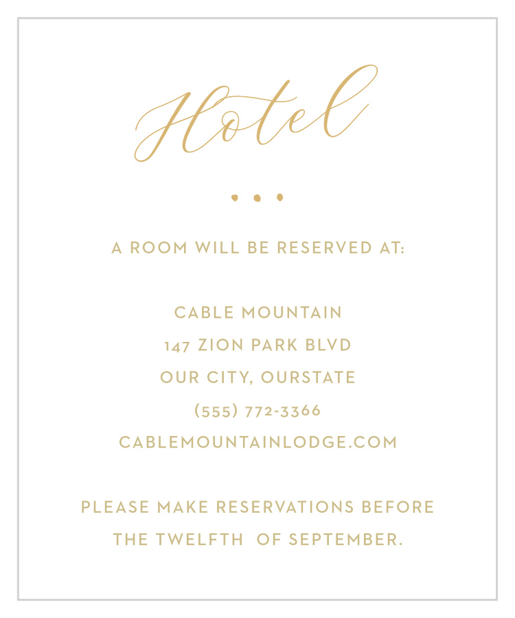 Golden Wildflowers Accommodation Cards