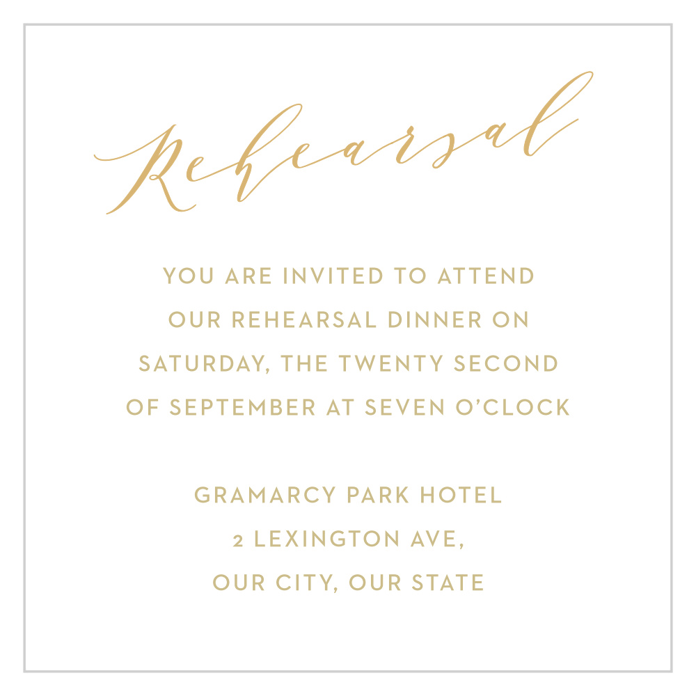 Golden Wildflowers Rehearsal Cards