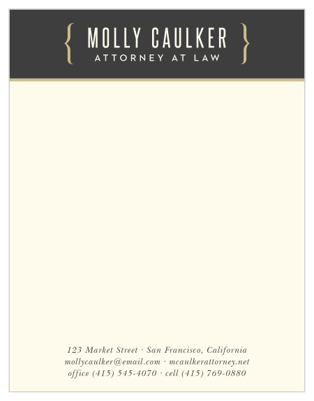 Add to your handwritten notes to your clients with our Attorney Brackets Business Stationeries.