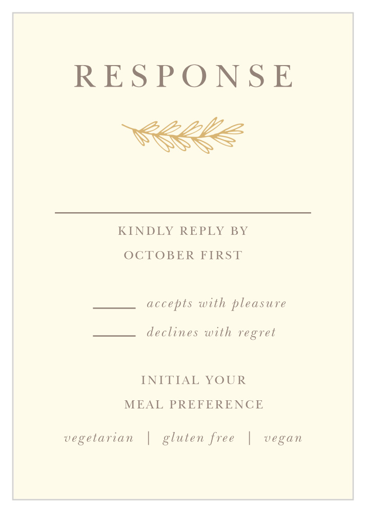 Foliage Arch Response Cards