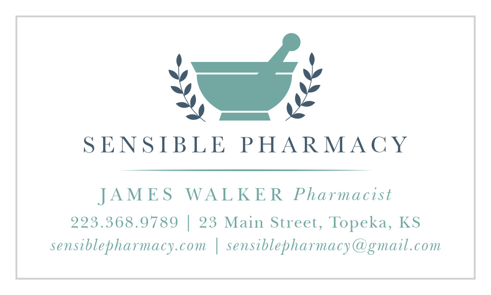 Pharmacy Mortar Business Cards