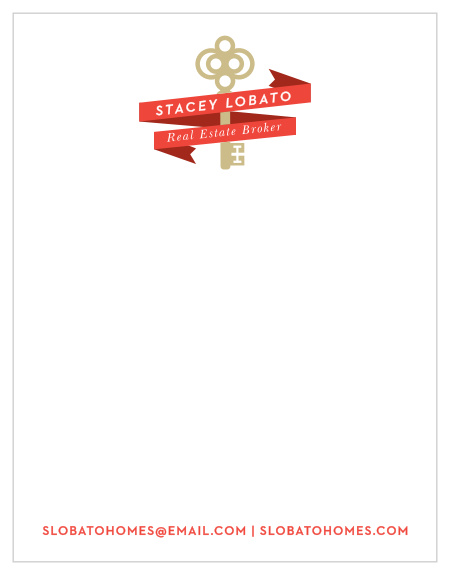 The simple, clean-cut graphics of our Key Banner Business Stationery give this letterhead a modern and sophisticated look.