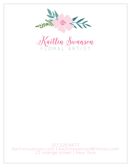 Our Florist Wreath Business Stationery is both functional and cute! 
