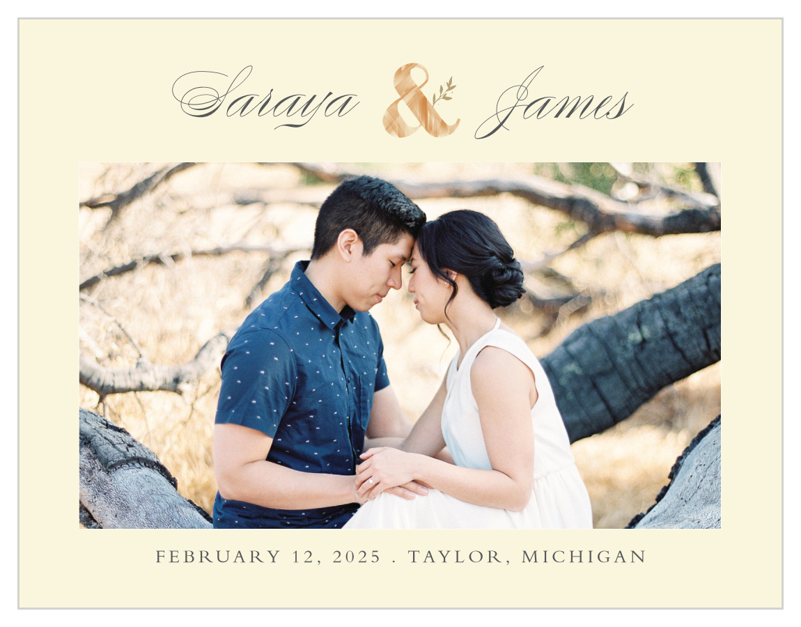 Rustic Ampersand Save the Date Cards