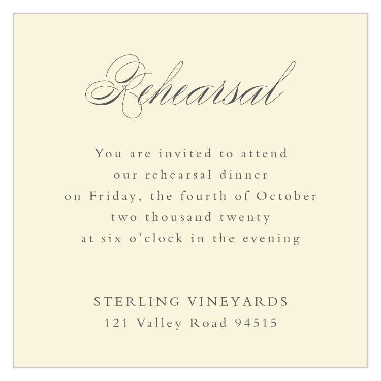 Rustic Ampersand Rehearsal Cards