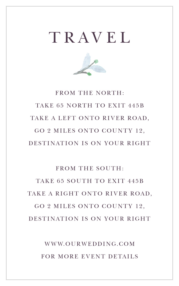 Mauve Medley Direction Cards