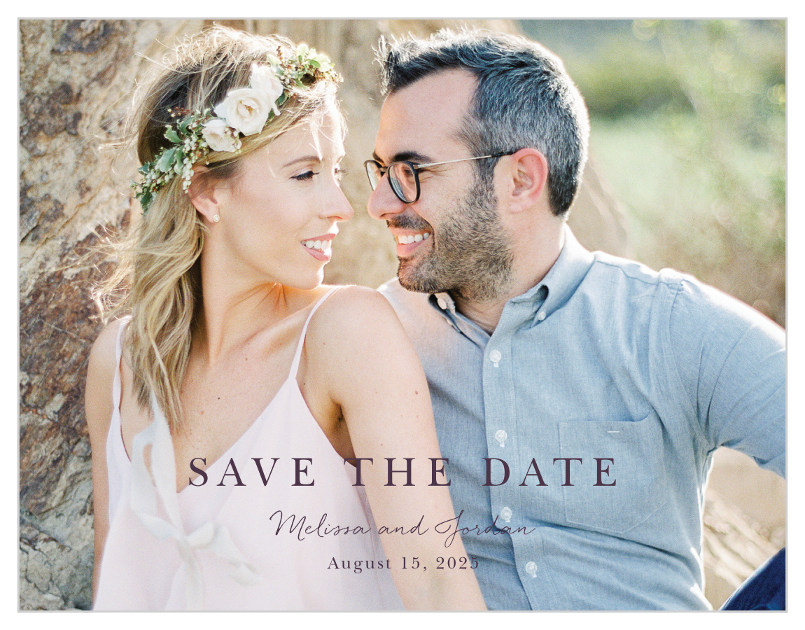 Mauve Medley Save the Date Cards