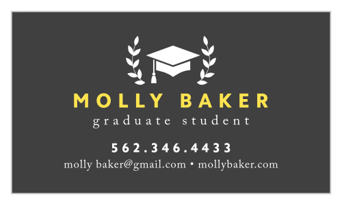 Our Graduate Cap Business Cards are the perfect business cards for you to have while you're still a student!