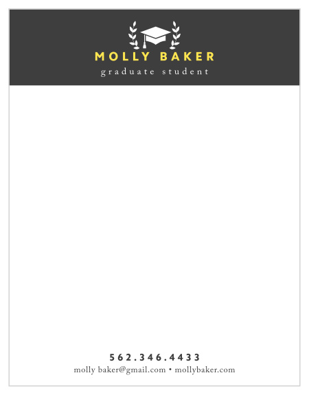 As a student, you likely find yourself writing a lot, which is why our Graduate Cap Business Stationery is perfect for you! 