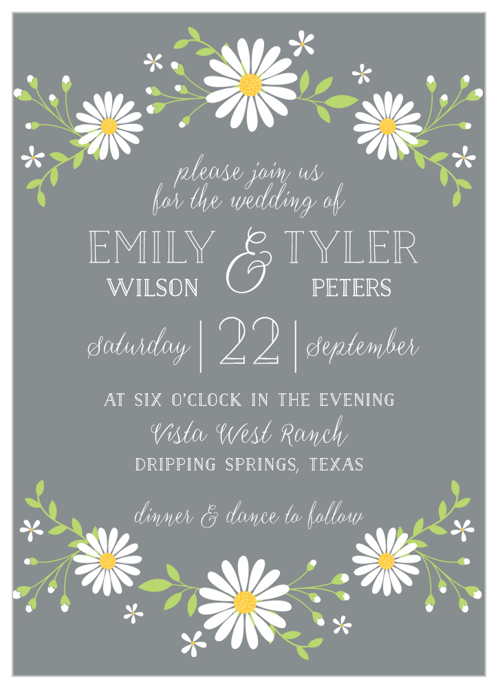 Daisy Frame Wedding Invitations
