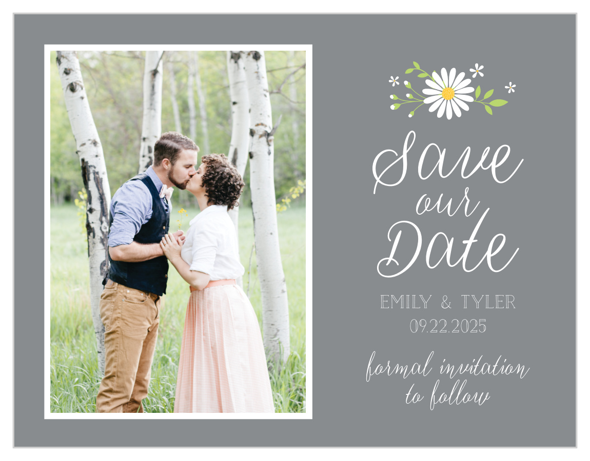 Daisy Frame Save the Date Cards